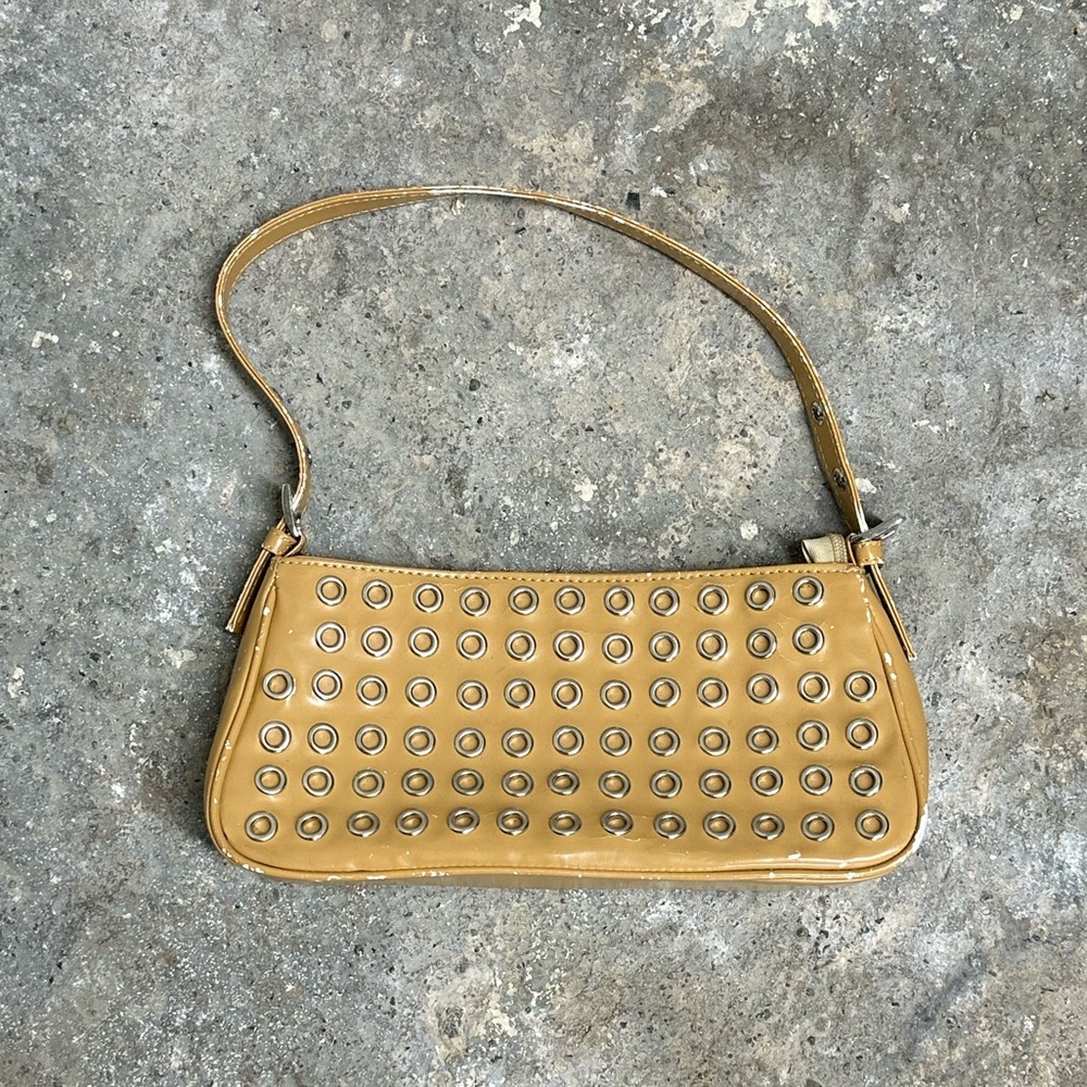 Tan Grommet Shoulder Bag